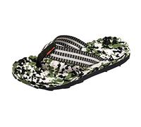 Chanclas de verano de moda para hombre, parte inferior plana, ligeras, cómodas, con patrón de camuflaje, sandalias de playa The Wild One, Green, 39 1/3 EU