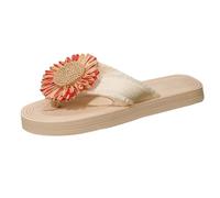 Chanclas de verano para mujer, alpargatas con flores, ultraligeras, con plataforma, lavables, con puntera abierta, transpirables, para la playa, Rojo sandía, 41 EU