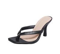 Chanclas de verano para mujer elegantes con tacón alto, slips on comodas de punta abierta modernas y transpirables, sandalias sexy antideslizantes para playa, fiesta, vacaciones de verano y ocio con