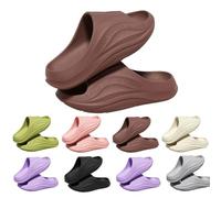 Chanclas de verano para mujer, sandalias de baño con suela suave, sandalias antideslizantes para ducha, zuecos cómodos, zapatillas transpirables, clásicas chanclas para el día a día, café, 40 EU