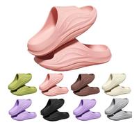 Chanclas de verano para mujer, sandalias de baño con suela suave, sandalias antideslizantes para ducha, zuecos cómodos, zapatillas transpirables, clásicas chanclas para el día a día, Rosa., 40 EU