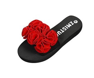 Chanclas Dedo Sandalias de Mujer Zapatos de Interior Chanclas Sandalias de Mujer al Aire Libre con Flores de Verano para Playa Zapatos Mujer Vestir