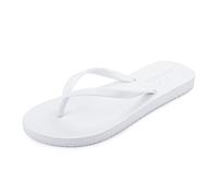 Chanclas delgadas para mujer, cómodas colchoneta de yoga para playa, sandalias antideslizantes para ducha, Blanco, 40 EU