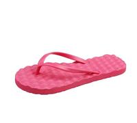 Chanclas delgadas para mujer, playa, vacaciones, chanclas simples, chanclas de goma para deslizarse dentro, zapatos impermeables para mujer, 38, Rosa intenso., 39 EU