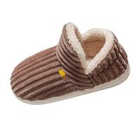 Chanclas elegantes de invierno a la moda simple color sólido otoño e invierno Calor espesado Zapatos cómodos para interiores exteriores zapatillas cerradas delante 41 de piel, café, 39 EU