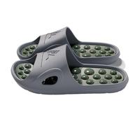 Chanclas masaje punta abierta, Sandalias baño goma suave antideslizante con orificios drenaje, Zapatillas casa cómodas hombre mujer relajación pies todo el año