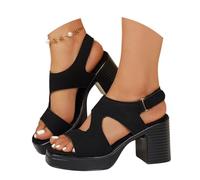 Chanclas Mujer Barefoot, Sandalias Mujer Verano Piscina, Moda Con Tira En T TacóN Grueso Calado Y Punta Abierta Con Correa Ancha Ajustable En El Tobillo Sandalias Slippers Sandalias Barefoot Sandalia