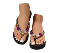 Chanclas Mujer Comodas, Sandalias Mujer Verano Ducha, Chanclas Playa Elegant Summer Crystal Flip Flops with Thick Sole Open Toe Sandals For Women Sandalias Dedo Flip Flops Women Sandalia Plana