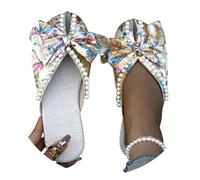 Chanclas Mujer Comodas, Sandalias Mujer Verano Ducha, Chanclas Playa Pantuflas con SatéN y Adornos Perlas y Cómoda Informales Sandalia Plana Sandals For Women Sandalias Dedo Flip Flops Women