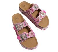 Chanclas Mujer Comodas, Sandalias Mujer Verano Ducha, Chanclas Playa Zuecos Brillantes Coloridas con Plataforma PedreríA Zapatos Sandals For Women Sandalias Dedo Flip Flops Women Sandalia Plana