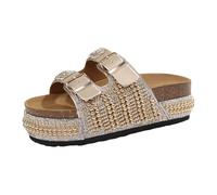 Chanclas Mujer Piscina, Sandalias Mujer Verano Comodas, Chanclas Playa Zuecos Brillantes Coloridas con Plataforma PedreríA Zapatos Sandalias Dedo Sandalia Plana Flip Flops Women Sandals For Women