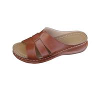 Chanclas Mujer Sandalias Cuña de Piel Sintétic para Mujeres Informal Versátiles Sandalias de Playa con Punta Abierta Minimalistas Cómoda Mules de Verano Zapatillas para Piscina Playa Vacaciones