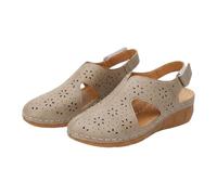 Chanclas mujer verano mar con cuña - Sandalia mujer verano casual zapatos para caminar antideslizantes ligeras zapatillas transpirables moda cómodas abiertas suaves zapatillas de trabajo casa viaje