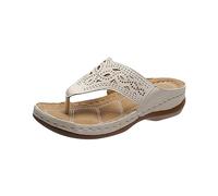 Chanclas Mujer Verano Ortopedicas Sandalias De Dedo Comodas Sandalia De Vestir Casual Antideslizantes Zapatos Plataforma Punta Abierta Flexibles Playa Fiesta Chancletas Planas Piscina Caminar Baratas