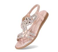 Chanclas Mujer Verano, Sandalias Mujer Verano CuñA, Planas Con Purpurina Elegantes Con Diamantes ImitacióN NiñAs Zapatos CóModas Suela Suave Para Zapatilla Sandalia Sandalias Barefoot Sandalia