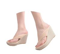 Chanclas Mujer Verano, Sandalias Mujer Verano CuñA, Playa Bohemias 9 Cm Con TacóN Grueso Estilo Y DiseñO Con SeparacióN Los Dedos Slippers Sandalias Barefoot Sandalia Zapatillas Casa Chanclas Ducha