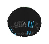 Chanclas para caligrafía, zapatos de playa, gorros de ducha para mujeres y hombres, reutilizables, impermeables, antideslizantes, de secado rápido, gorra grande, pelo largo y corto