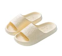 Chanclas para después de la ducha y la piscina, para hombre y mujer, zapatillas de verano antideslizantes, amarillo, 41 EU