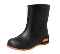 Chanclas para exteriores con puntera de acero, de EVA, para exteriores, de caña corta, botas de equitación, antideslizantes, informales, de media altura, antideslizantes, antideslizantes, Negro , 36