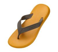 Chanclas para hombre con suela gruesa, senior sense of summer, flops, ropa exterior femenina, antideslizante clip de playa, zapatillas de pie zapatos negros traje de hombre, amarillo, 39 EU