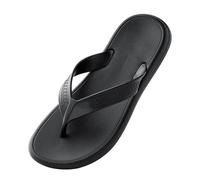 Chanclas para hombre con suela gruesa, senior sense of summer, flops, ropa exterior femenina, antideslizante clip de playa, zapatillas de pie zapatos negros traje de hombre, Negro , 39 EU