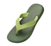 Chanclas para hombre con suela gruesa, senior sense of summer, flops, ropa exterior femenina, antideslizante clip de playa, zapatillas de pie zapatos negros traje de hombre, verde, 39 EU