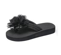 Chanclas para mujer, sandalias de verano, pantuflas ortopédicas, ergonómicas y antideslizantes, ligeras, cómodas, con chanclas abiertas de verano, tiempo libre, Negro , 42 EU