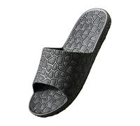 Chanclas Sandalias Hombre Mujer Antiolor Antideslizante Interior Casa Zapatillas De Piscina Y Playa Acolchadas Zapatillas Unisex Sandalia Ducha Zapatillas, Negro , 45 EU