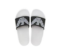 Chanclas sin cordones para hombre Emporio Armani Beachwear blancas y negras 44