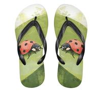 Chanclas suaves para hombre con diseño de arrecife de goma y hojas verdes de insectos para la playa, Insect Green Leaf, X-Large