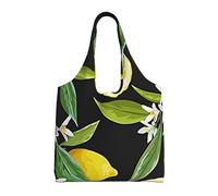 Chanclas unisex reutilizables, plegables, informales, elegantes, para compras, bolsa de hombro para playa, viajes, trabajo y escuela, Patrón de frutas cítricas, Talla única