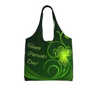 Chanclas unisex reutilizables, plegables, informales, elegantes, para compras, bolsa de hombro para playa, viajes, trabajo y escuela, Feliz San Patricio D, Talla única