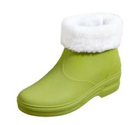 Chanclos al aire libre botas de senderismo antideslizantes para lluvia barro todas las estaciones zapatos de trabajo botas de media altura botines botas de lluvia mujer transpirable cómodo, verde, 36