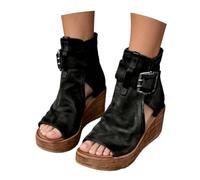 Chancmujer Comodas Sandalias Mujer Verano Deportivas Plataforma Elegantes Con Tacón Alto y Suela Gruesa Romanas Con Tira Trasera Abierta Pasos Moda Sandalias Slippers Sandalias Barefoot Sandalia