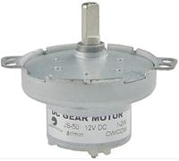 CHANCS 12V DC caja de cambios externa de metal JS-50 8RPM D-eje CW/CCW Mini DC Gear Motor