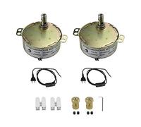 CHANCS 2 piezas Motor síncrono de placa giratoria TYC-50 220V 5-6RPM con conector de acoplamiento flexible de 7 mm y interruptor de cable de alimentación de 1,8 m microondas