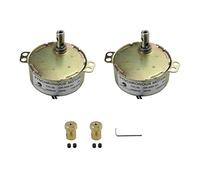 CHANCS 2PCS Motor síncrono TYC-50 220V Motor de tocadiscos 5-6RPM con conector de acoplamiento flexible de 7 mm Motor eléctrico Caja de engranajes de tocadiscos para Cup Turner Hecho a mano