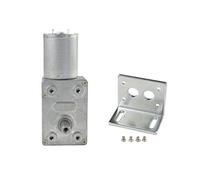 CHANCS 370WG Motorreductor eléctrico de tornillo sinfín 24V DC 4RPM Motorreductor de alto par Soporte de montaje metálico