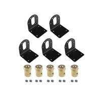 CHANCS 37mm DC Gear Motors Mounting Black Bracket L-Shape Fixed Seat Gear Reduction Motor Holder with 6mm Hex Coupling for Small Stepper Motors 5PCS