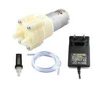 CHANCS 385 Bomba autocebante de motor DC 24V con filtro de tubo de silicona y fuente de alimentación Entrada 100V-240V Salida DC 24V para el ciclo diario de agua de peceras y electrodomésticos