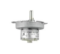 CHANCS Metal Caja de engranajes de reducción exterior DC 12V JS-50 80RPM D-eje CW/CCW Mini DC Gear Motor