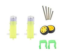 CHANCS Motor DC de engranajes 1:120 2pcs Eje doble para motor de chasis de coche inteligente Diy Interferencia magnética fuerte 5 pares de ejes de motor