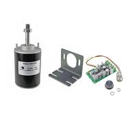 CHANCS Motor DC de Imán Permanente de Alta Velocidad y Bajo Ruido 12V 3500RPM CW/CCW Motor Eléctrico Reversible con 20A PWM DC Controlador de Velocidad de Motor con Soporte