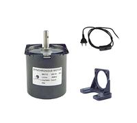CHANCS Motor de Engranajes síncronos de imanes permanentes 68KTYZ 220V 1.2RPM con Soporte y Cable de conexión del Interruptor