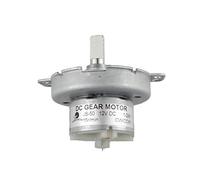 CHANCS Motor de sincronización de engranajes de motor de velocidad lenta DC 12V JS-50 15RPM D-Shaft CW/CCW Motor eléctrico Caja de engranajes de reducción exterior de metal…