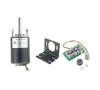 CHANCS Motor eléctrico de engranajes de alto par y alta potencia CH-3420 24V DC 7000RPM eje común bajo ruido con controlador de velocidad de motor DC 20A PWM con soporte