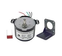 CHANCS Motor eléctrico síncrono de imanes permanentes 50KTYZ 220V 30-36RPM Soporte de montaje para motor eléctrico Negro