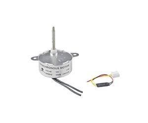 CHANCS Motorreductor Motor sincrónico pequeño TYC-40 DC 12V 5RPM Longitud del Eje 35mm para árbol de Navidad de Fibra óptica Motor eléctrico