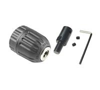 CHANCS Rosca 0.8mm-10mm Portabrocas 3/8-24UNF Varilla de conexión roscada Diámetro interior 10mm Gran fuerza de sujeción Brocas sin llave Accesorios de taladro para taladro eléctrico manual