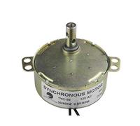 CHANCS TYC-50 Synchronous Gear Motor 12V AC 0.8/1RPM 4W Solid Shaft CCW Small Electric Motor for School Project Torsión 14kg.cm